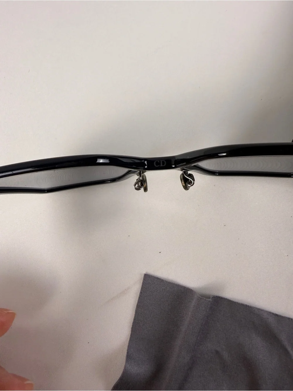 Dior Black Geometric Women's Sunglasses with Dark Gray Lenses